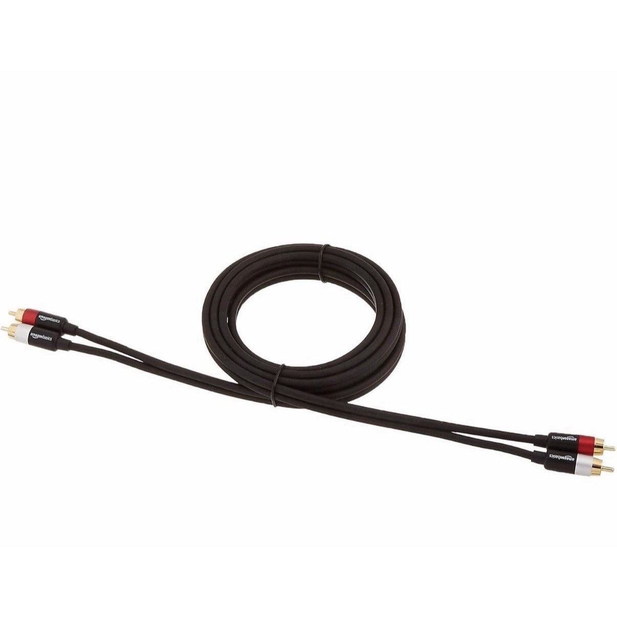 Crystal Clear 8ft RCA Audio Cable for Amplifiers and Speakers - Gold Connectors