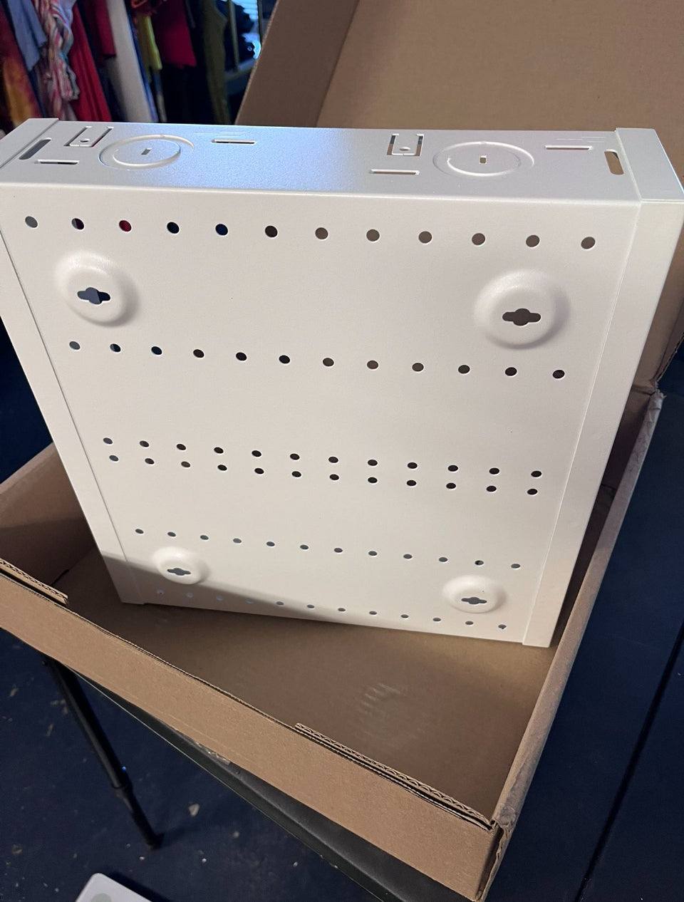 Open Box Leviton (Brand Rating: 4.5/5) © 14 in. Structured Media Enclosure and Flush Mount Cover, White 47605-140