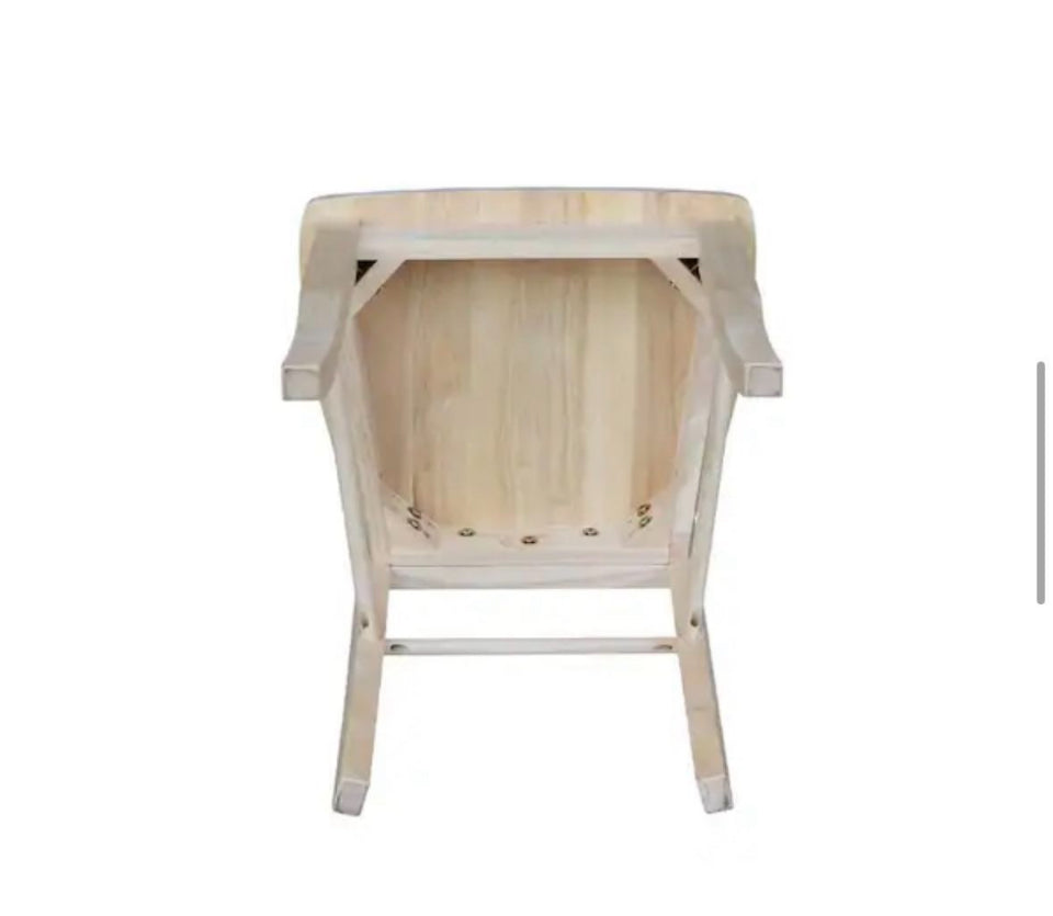 New International Concepts Unfinished Madrid Ladderback Dining Chairs (Set of 2)