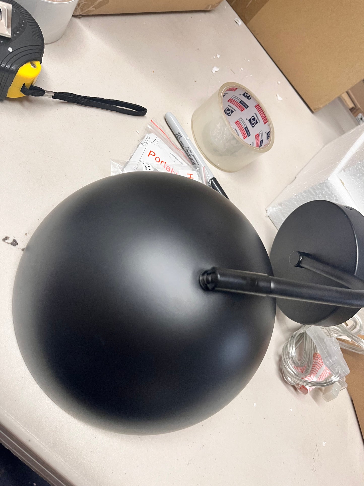 Valencia Dome Wall Mount Table Lamp Brass - Project 62 MISSING LIGHT BULB