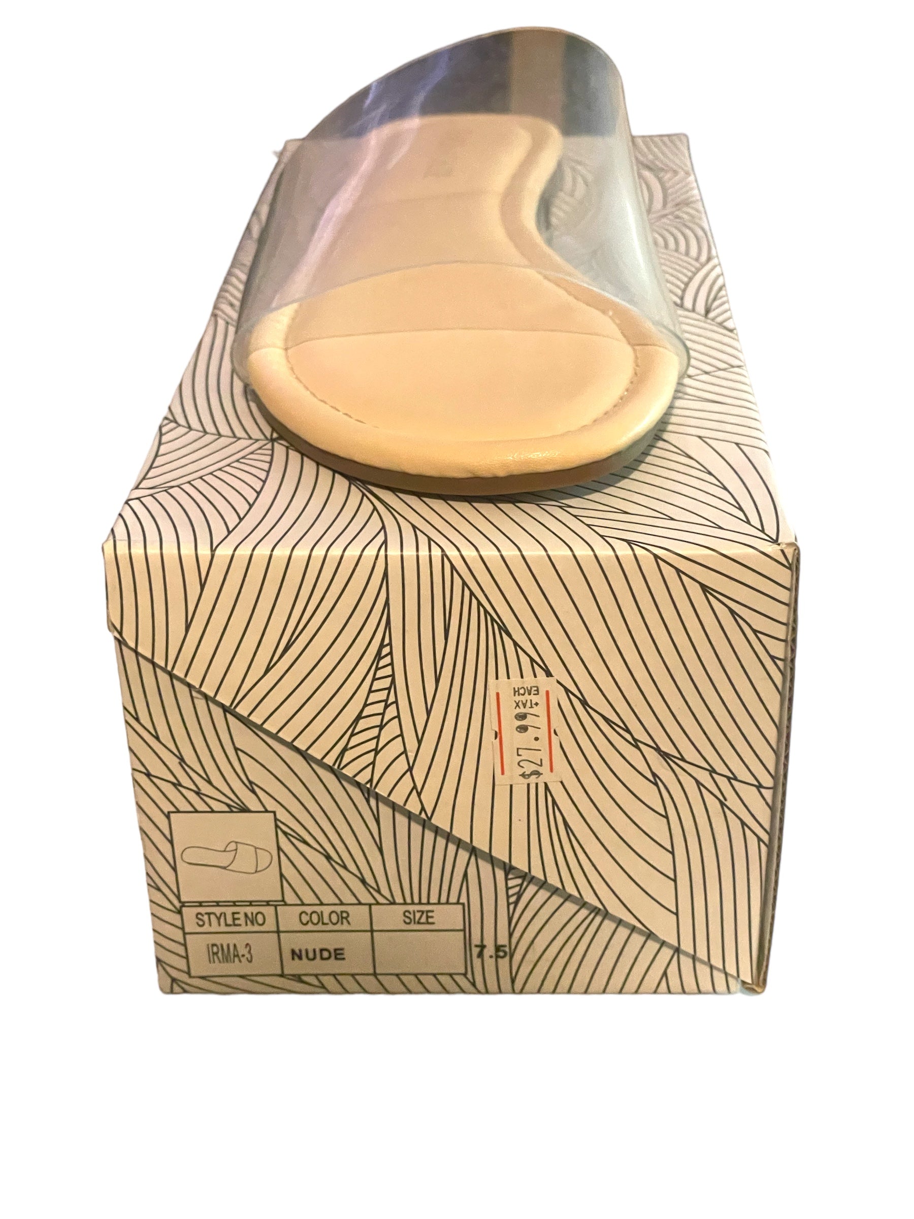 Chase + Chloe Transparent Slides IRMA-3 Nude - Selzalot