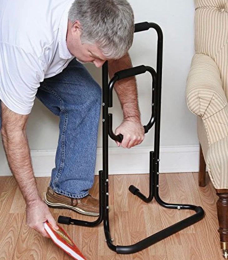 Bandwagon Chair Stand Assist - Portable Bar Helps You Rise from Seated Position - Lift Safety Elderly Assistance Products, Metal, Black