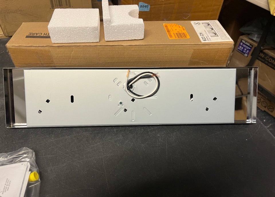 KICHLER Independence 18 in. 3-Light Chrome Traditional Bathroom Vanity Light Strip
