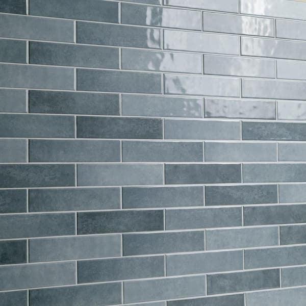 Open Box MSI Lakeview Denim 3 in. x 12 in. Glossy Ceramic Subway Wall Tile (5.5 sq. ft./Case)