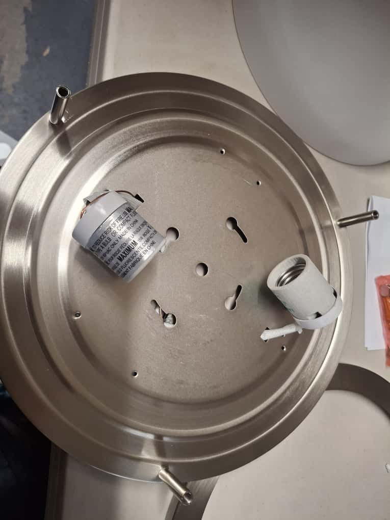 OPEN BOX NEW Saturn 2-Light Brushed Nickel Flush Mount