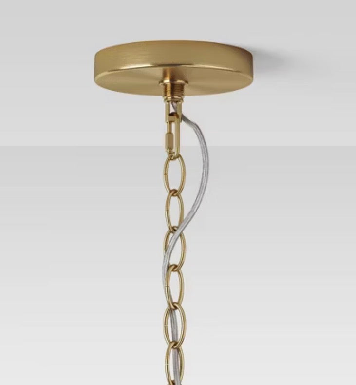 Open Box Glass Orb Ceiling Chandelier - Threshold™: 5-Light Modern Fixture, UL Listed, Metal & Glass