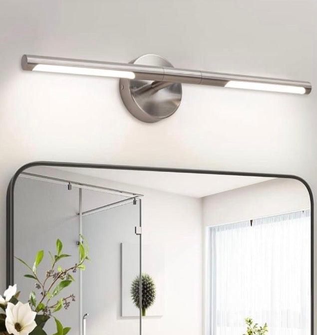 Open Box New LINSEEDS Brushed Nickel Bathroom Light Fixtures Over Mirror 24 Inch, 18W 360° Rotatable Dimmable 4000K LED Vanity Light Bar, Modern Bathr