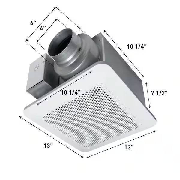 Open Box PANASONIC Whisper Choice DC Pick-A-Flow 80/110 CFM Ceiling Bathroom Exhaust Fan with Flex-Z Fast Bracket