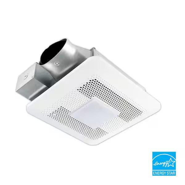 Panasonic WhisperThin DC LED bathroom exhaust fan with Pick-A-Flow 80-100 CFM and low profile housing