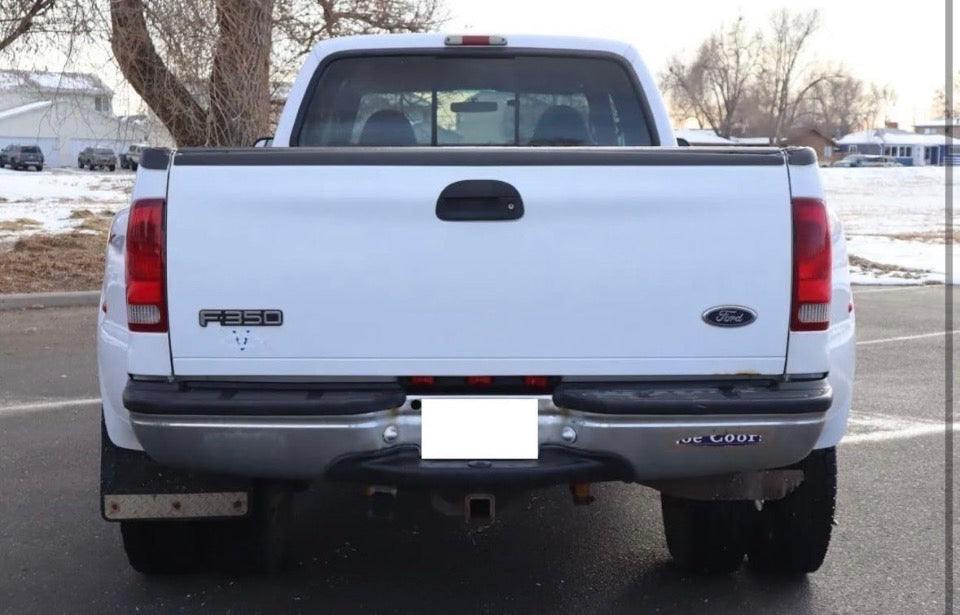 Open box Olltoz Rear Tailgate Molding Cap Spoiler Replacement Compatible with Ford Super Duty SD F-250 F-350 1999-2003 Tail Gate Protector F250 F350 F