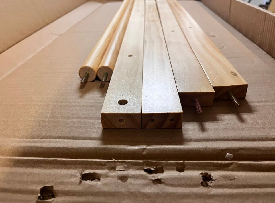 OPEN BOX NEW Angel Sar 38.2 in. x 15.7 in. x 72.1 in. Solid Wood Modern Clothes Rack with 6 Wooden Hangers, Adjustable Shelf and Wheels