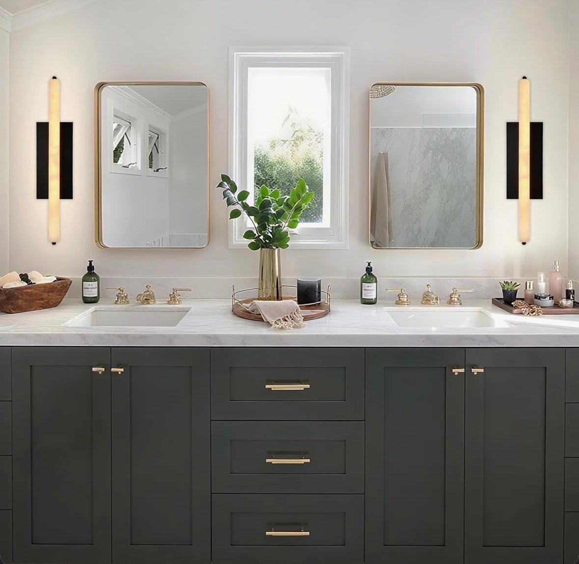 Hokku designs Dimmable LED Wall Mounted Sconce With Alabaster Shade
