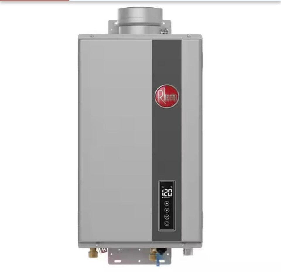 Rheem Performance Plus tankless indoor liquid propane water heater with Wi-Fi and 8.4 GPM flow rate