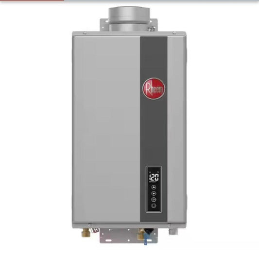 Rheem Performance Plus tankless indoor liquid propane water heater with Wi-Fi and 8.4 GPM flow rate