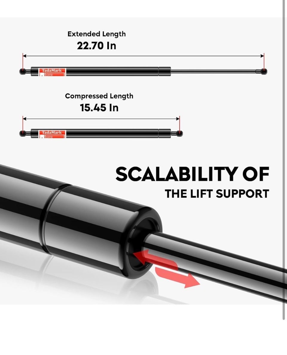 Open box TADAMARK Rear Hatch Liftgate Lift Supports Struts Shocks Gas Springs Fit for Escalade Chevrolet Suburban 1500 Tahoe GMC Yukon 2007-2014, 6156