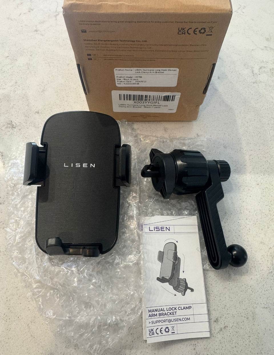 LISEN Phone Mount for Car Vent [Never Blocking] 360 Rotatable Car Phone Holder Mount Air Vent Clip Hands Free Cellphone Car Mount for iPhone 16 Pro Max Plus 16e 15 14 13 Samsung Android, Black