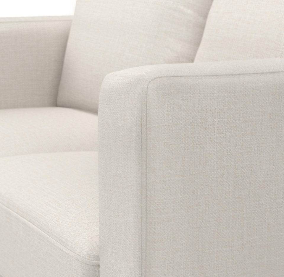 Amazon Brand - Rivet Revolve Modern Upholstered Loveseat Sofa, 56"W, Linen