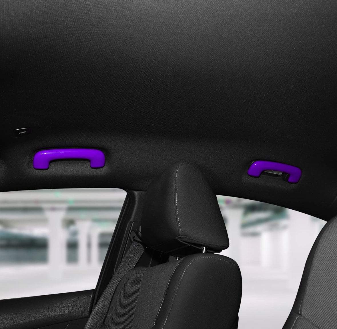 Voodonala for Charger Roof Top Handle Roof Grab Handle Cover Trim for 2015-2024 Dodge Charger Interior Accessories, ABS Purple 4pcs