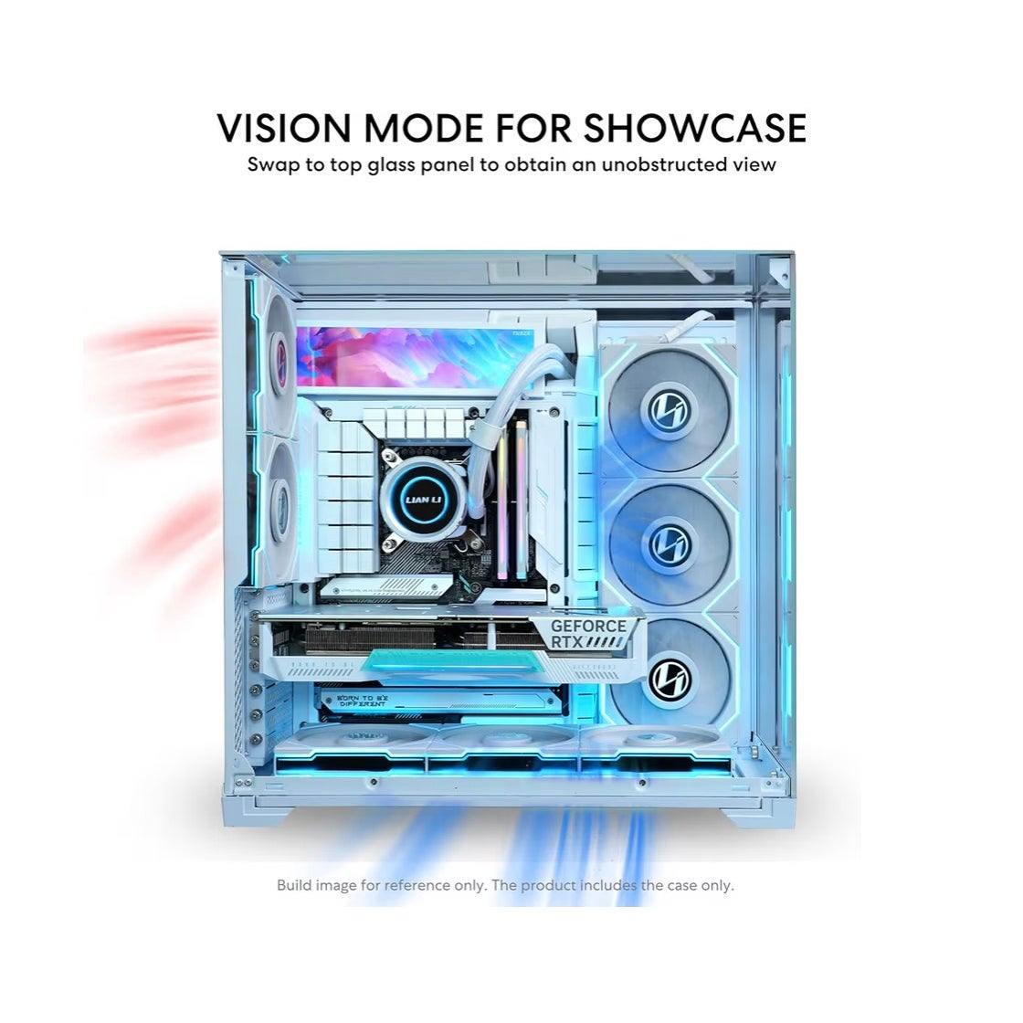 Lian Li O11 Vision Compact ATX PC Case, Back-Connect, White (O11VPW)
Compact dual-chamber