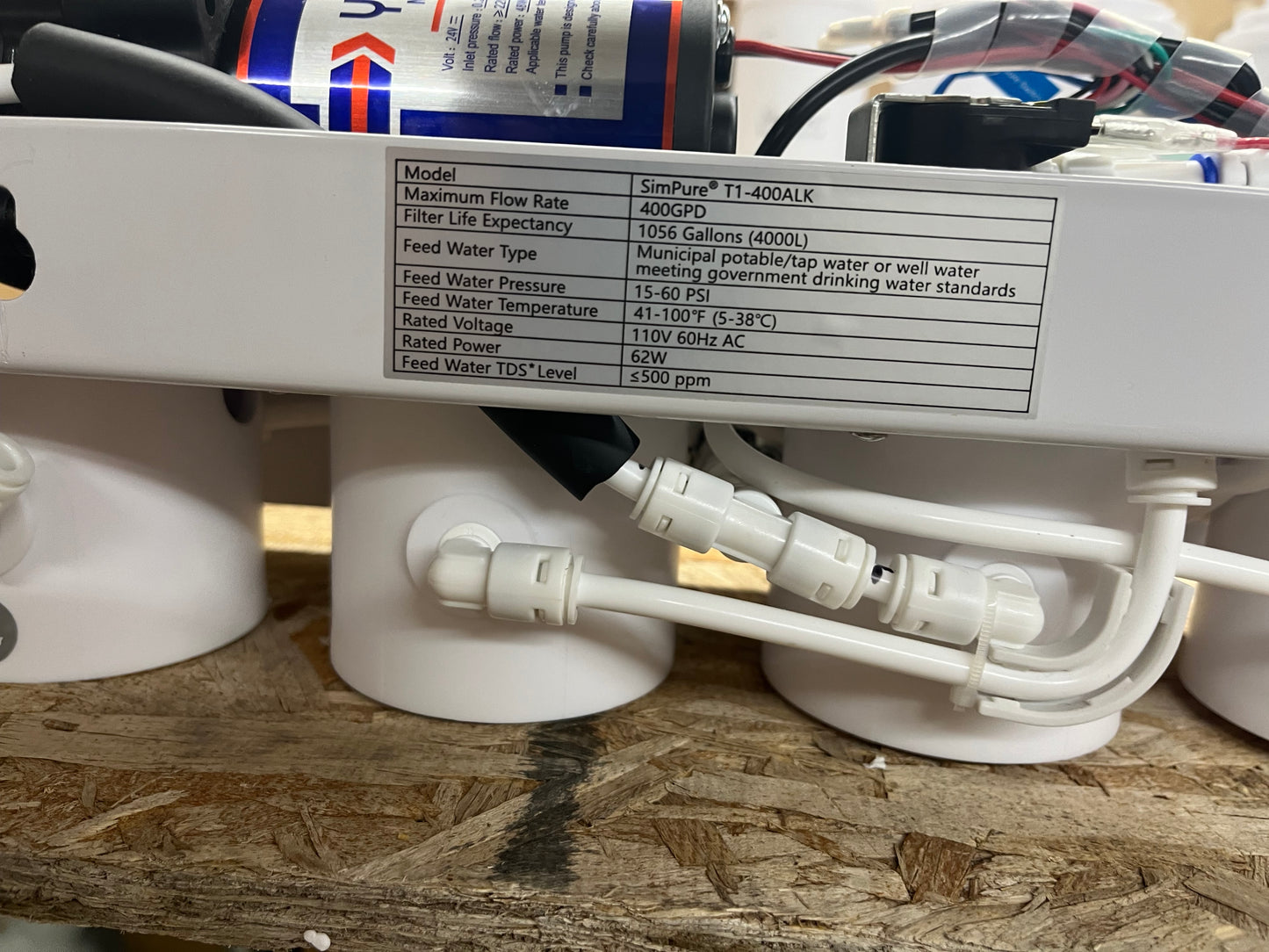 SimPure Alkaline UV Reverse Osmosis System, NSF/ANSI 58 Certified, Tankless RO Water Filter System 400 GPD, pH+ Remineralization Water Filtration Unde