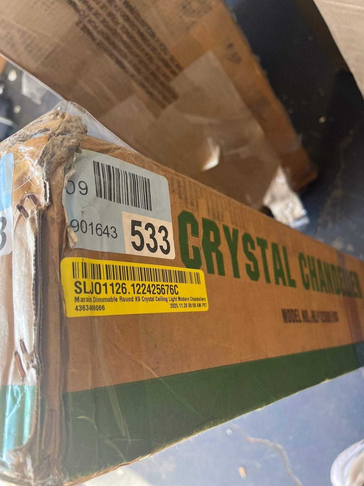 Everly Quinn Marais Dimmable Round K9 Crystal Ceiling Light Modern Chandeliers