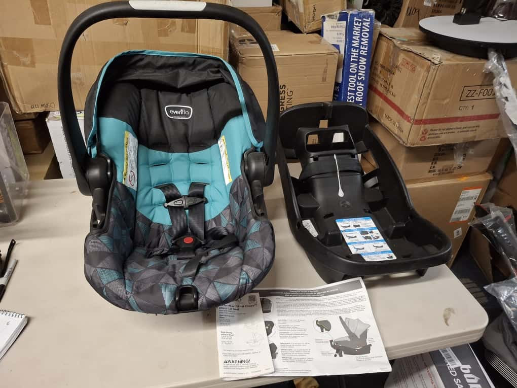 Open Box Evenflo NurtureMax Infant Car Seat (Dallas Blue)