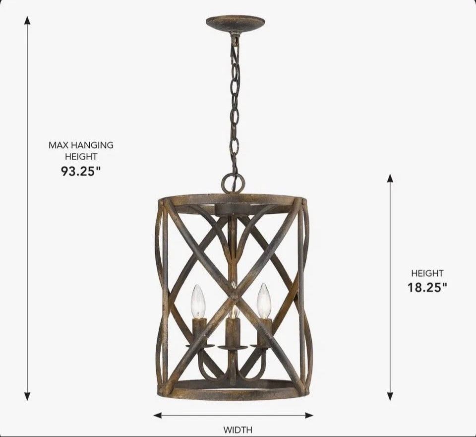 17 stories 3- light statement cylinder pendant