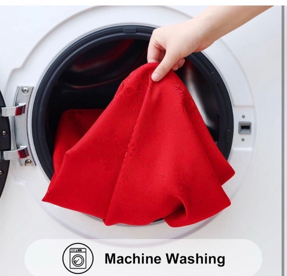 New Smiry Rectangle Christmas Tablecloth 60x120 Inch, Waterproof Damask Table