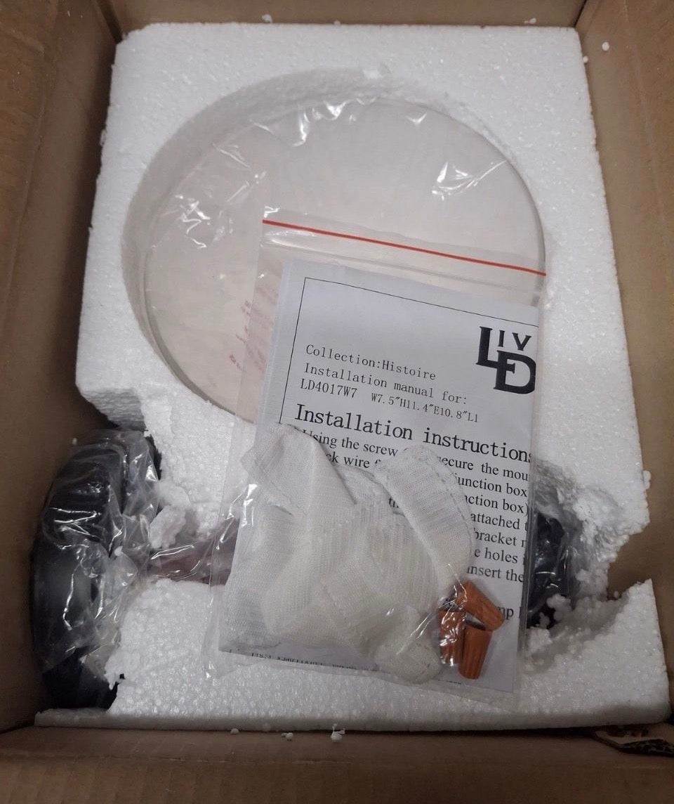 Open Box New "Elegant LightingHistoire Single Light 11"" Tall Wall Sconce"