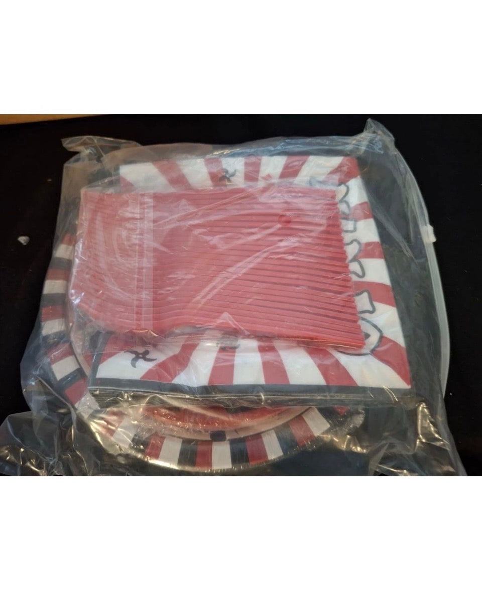 Open Box New Grencian 96 Pcs Ninja Birthday Party Decorations Ninja Warrior Plates