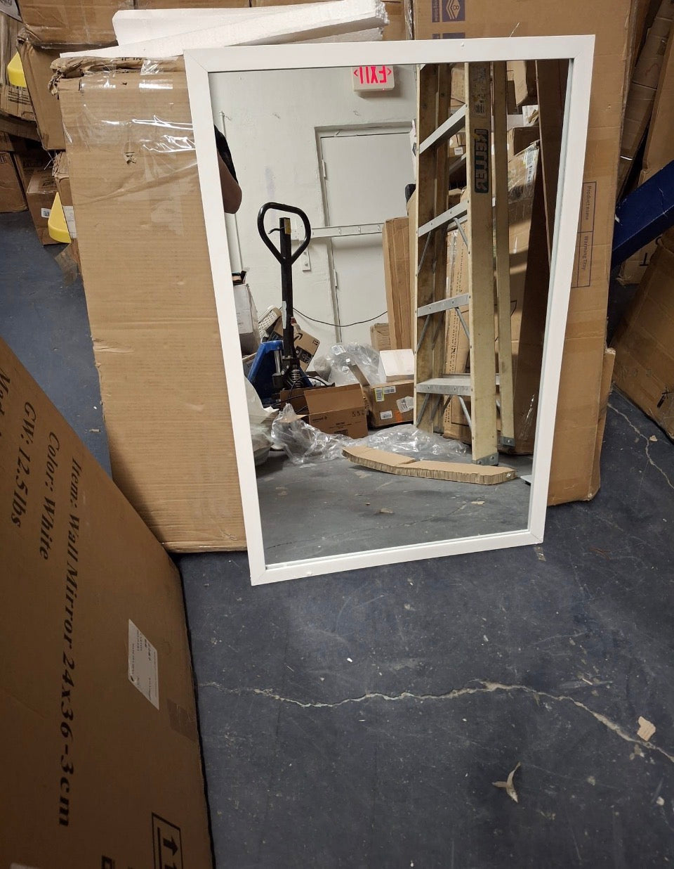 BOMINICA Rectangular Wall Mirror 24" x 36" Bathroom Mirror Framed Wall Mirror for Living Room, Vanity, White