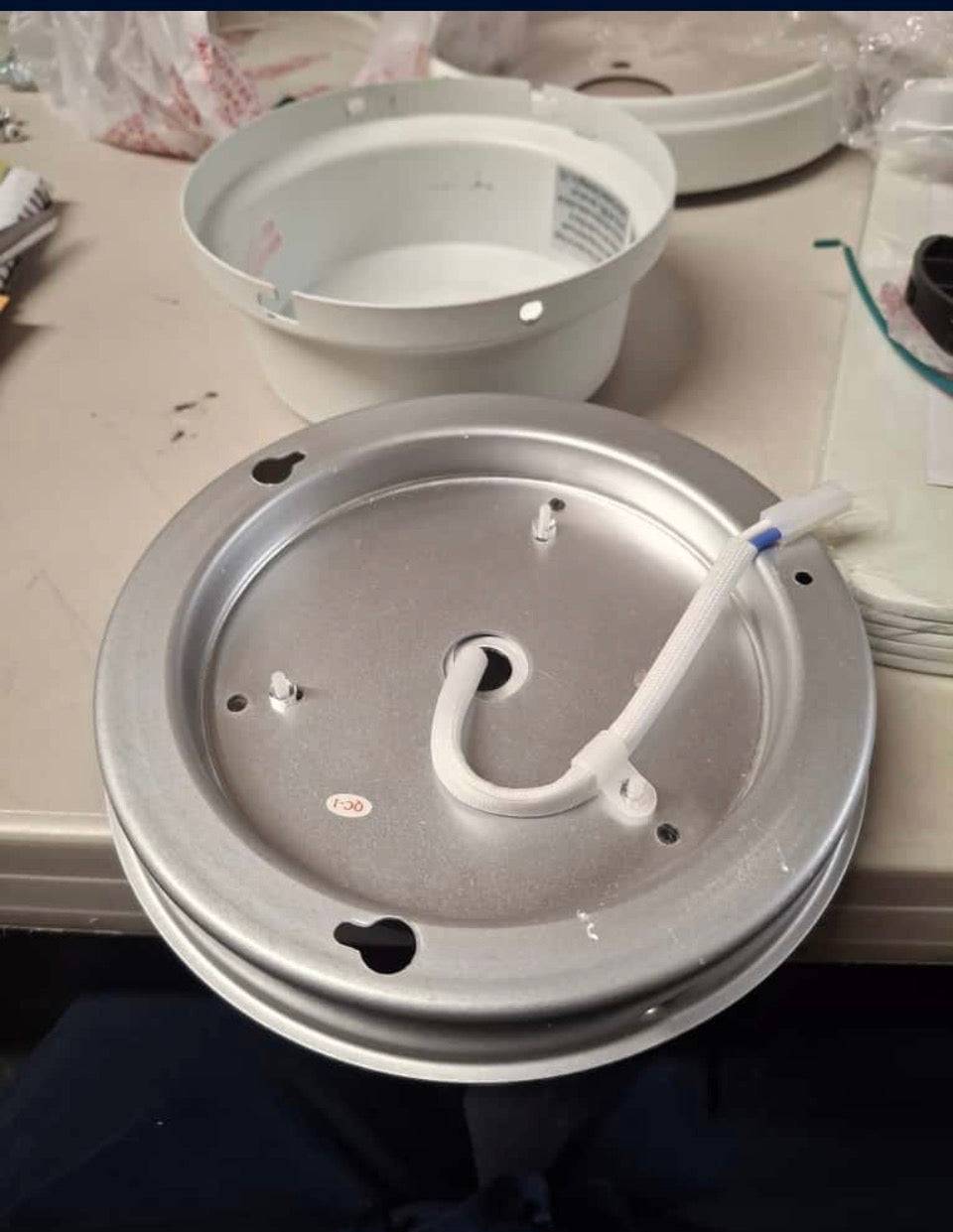 Open Box HAMPTON BAY Averly 52 in. Indoor Matte White Ceiling Fan with Adjustable White Integrated LED with Remote Control Included