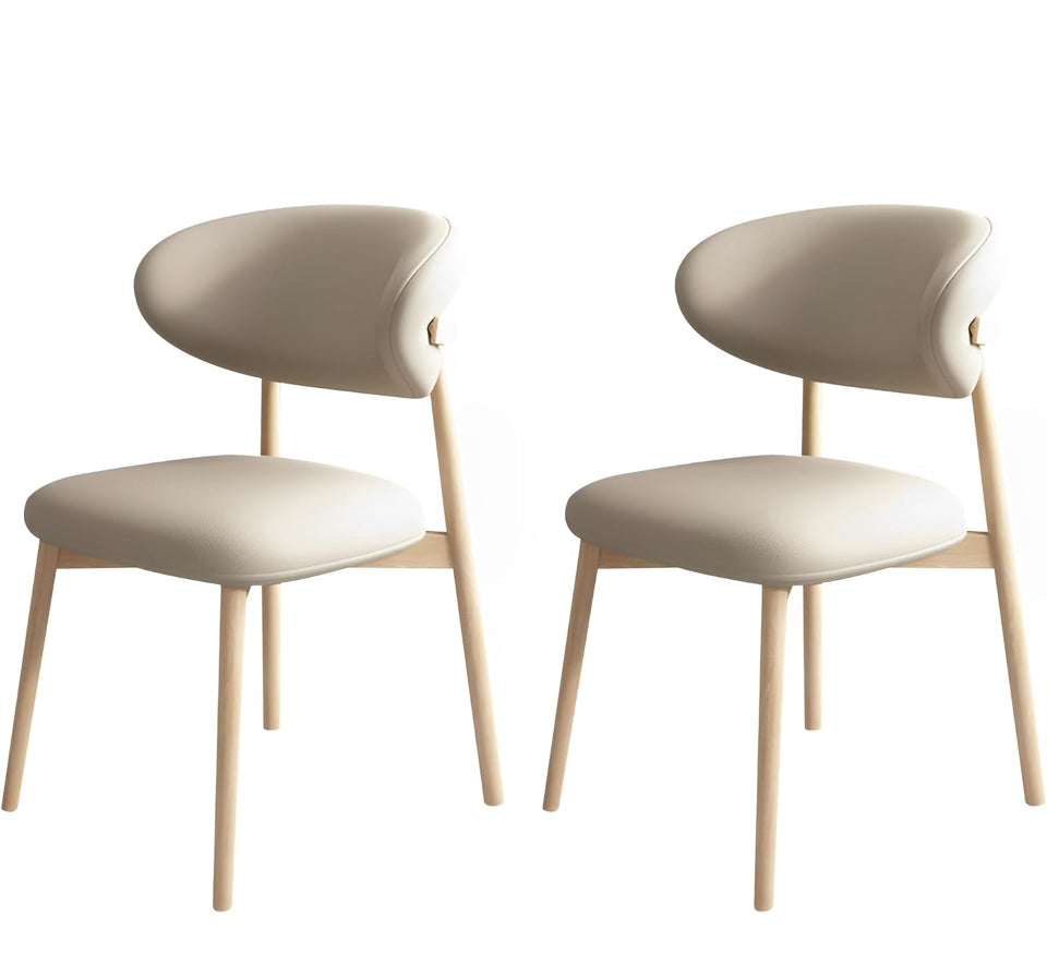 Open Box NWRYSM Wooden Armless Dining Chairs Dining Room Chairs with Back Mid Century Modern Dining Chairs with Wood Frame Upholstered Dining Chairs f