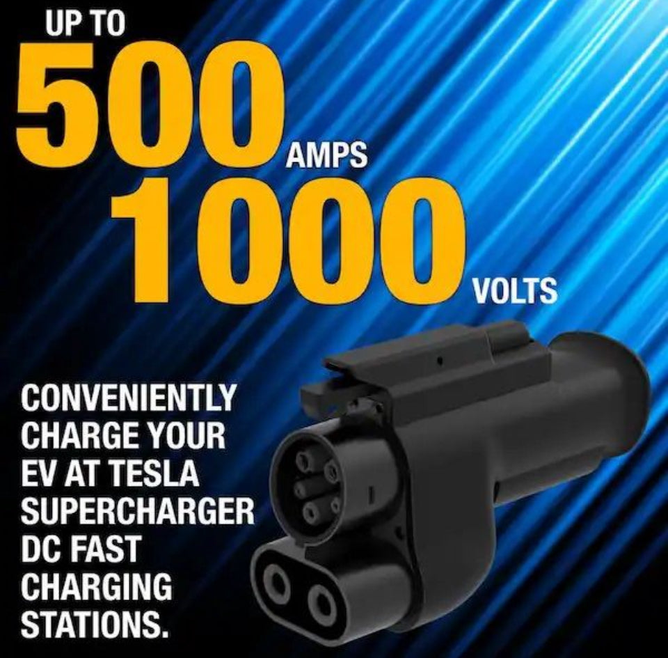 Open Box New DEWALT NACS to CCS1 Fast Charging Adapter, 500-A / 1000-Volt, Fast Charge