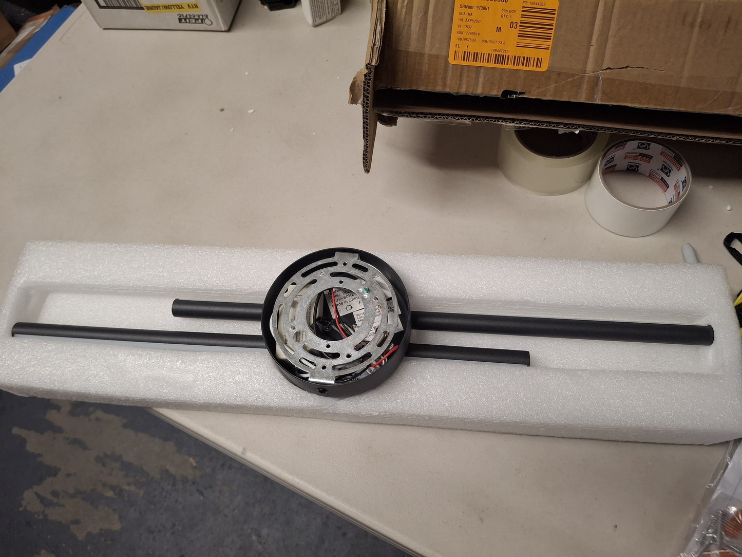 OPEN BOX NEW EDISLIVE Bourget 23.6 in. 2-Light Black LED Vanity Light Bar with 6000K for Bathroom, Bedroom, Living Room