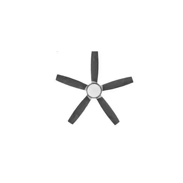 Open Box BLUE MOUNTAIN FANS Gaia 52 in. Indoor Matte Black and Brushed Nickel Ceiling Fan with Integrated LED Light Kit and Remote Control