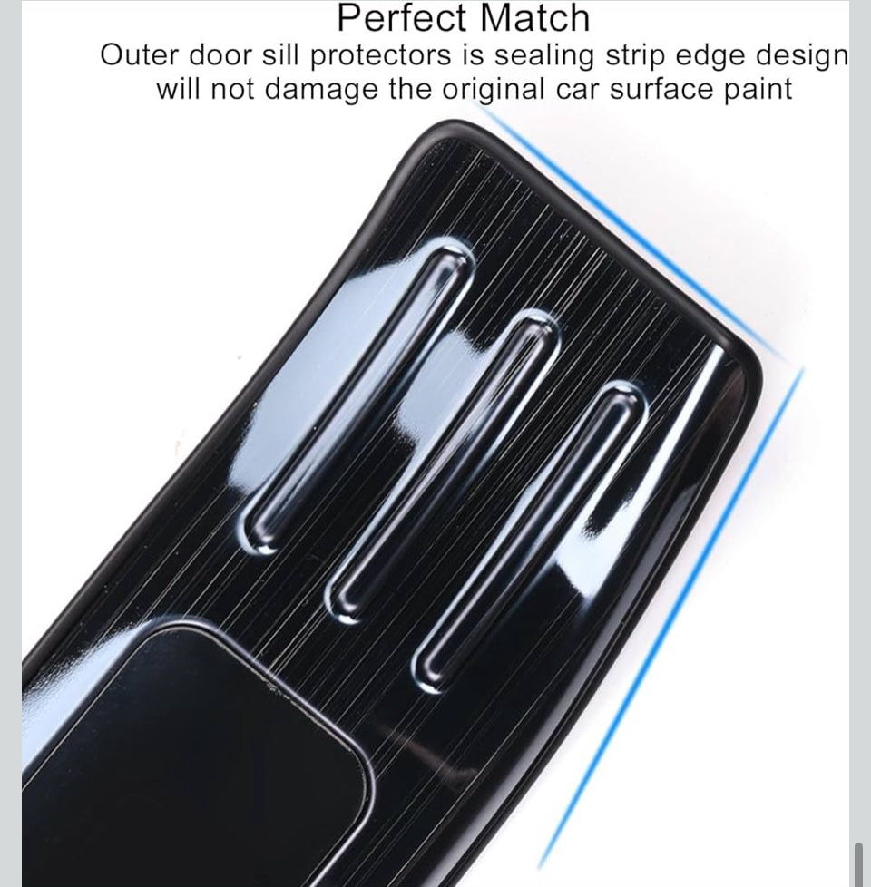 Open Box YAKANEY for Toyota RAV4 2025 2024 2023 Door Sill Protector Cover, Stainless Steel Outer Door Entry Guard Plate Fit for RAV-4 2022 2021 2020 2