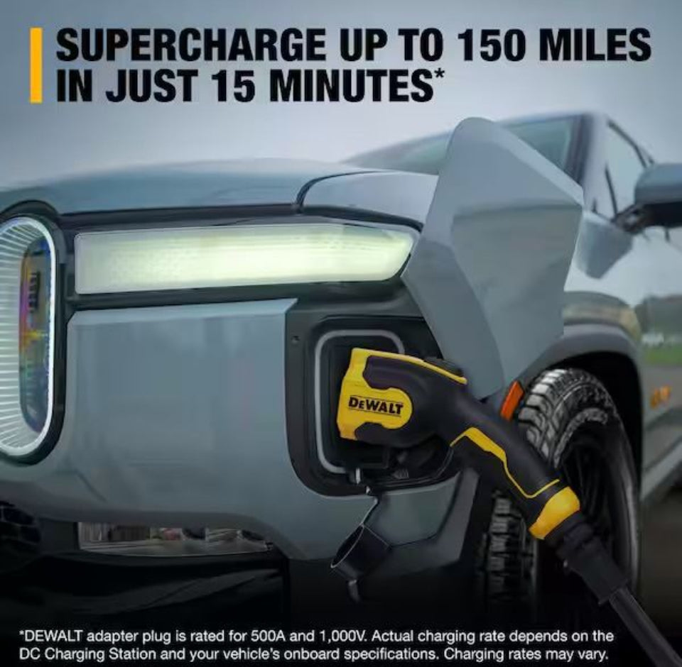 Open Box New DEWALT NACS to CCS1 Fast Charging Adapter, 500-A / 1000-Volt, Fast Charge