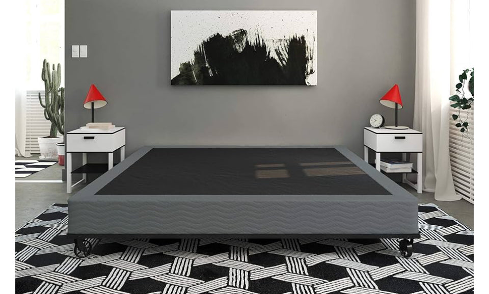 DHP 7" Upholstered Foundation, King Size Folding, Gray