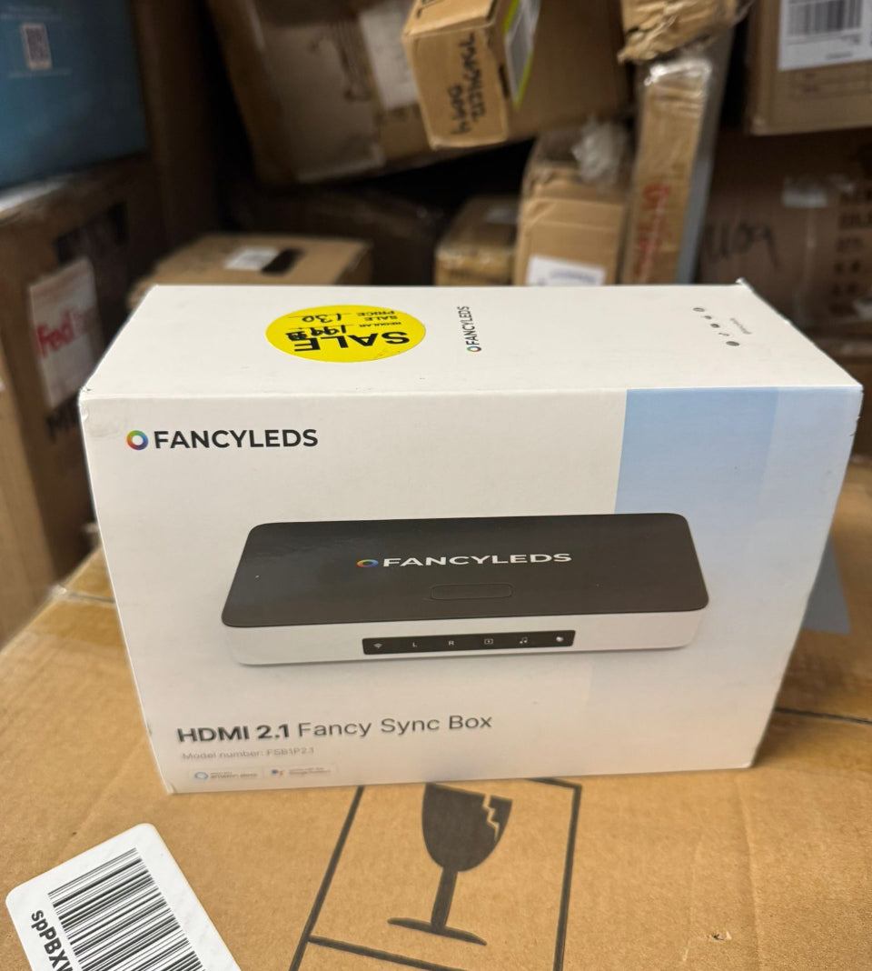 USED Fancyleds HDMI 2.1 Fancy Sync Box Streaming Media Player Syncing Device; 4K 120Hz, HDR, Movies Supported (for 55" to 65" TVs)