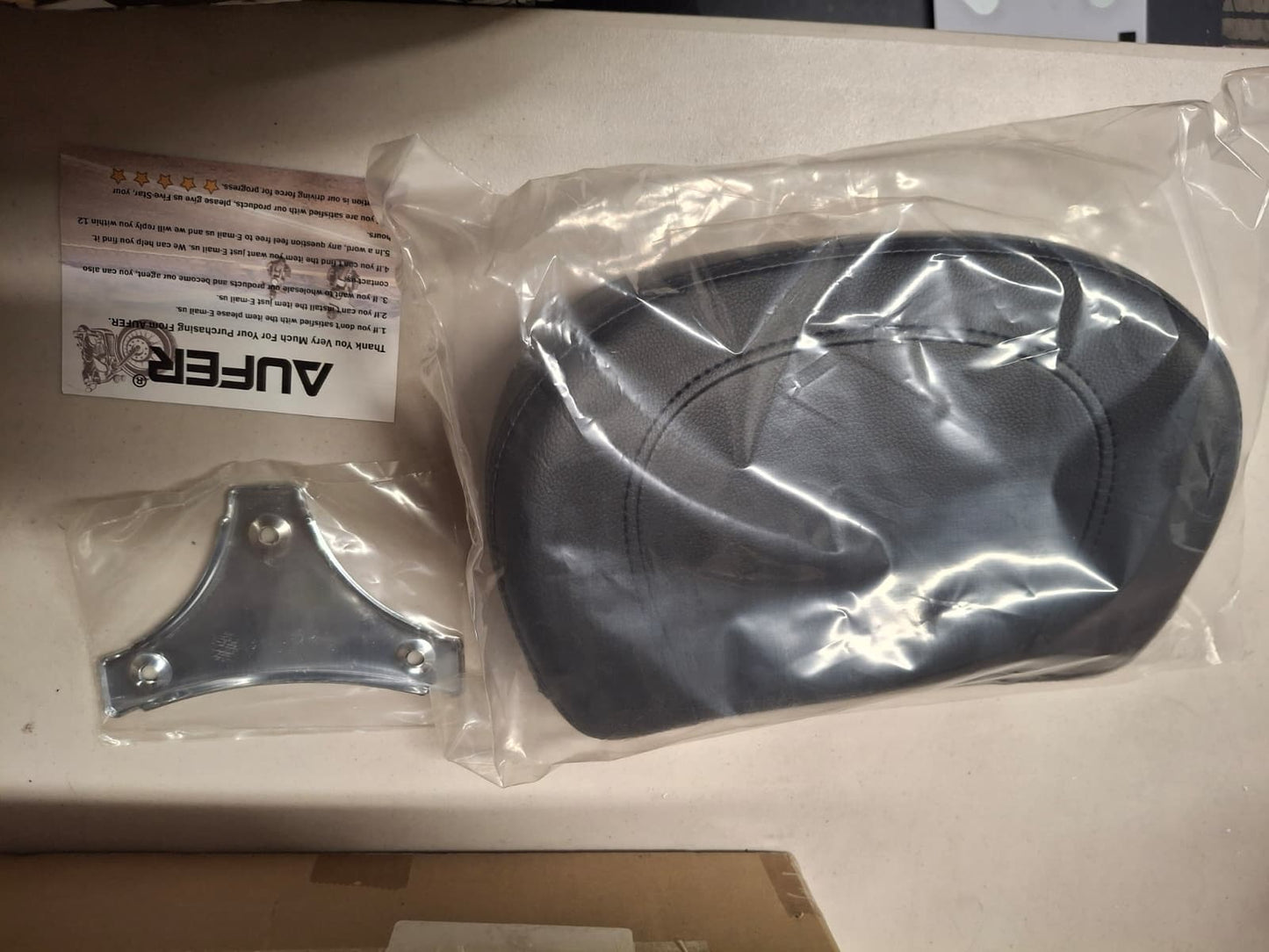 Open Box New AUFER Detachable Backrest Sissy Bar Upright Passenger Backrest