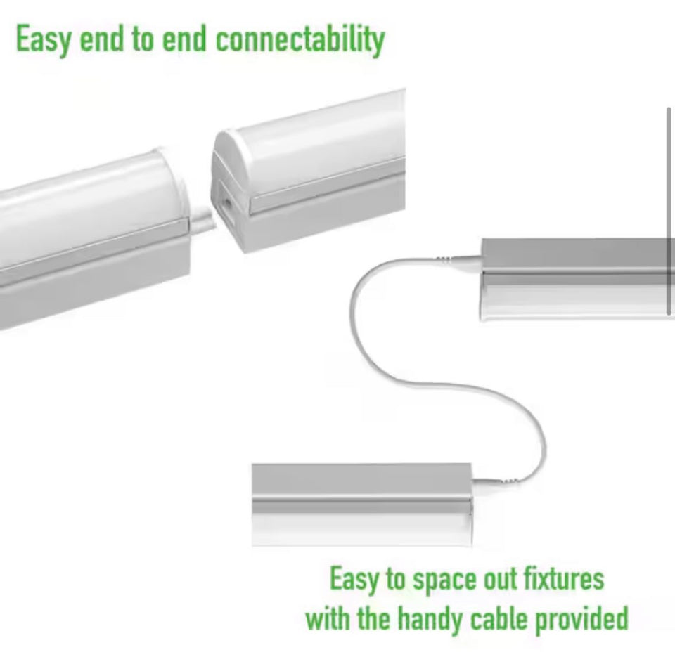 Open Box Commercial Electric 2 ft. Garage LED Linkable Strip Light Fixture Plug-in Hardwire 900 Lumens 10-Watt 4000K Bright White 5 ft. Power Cord