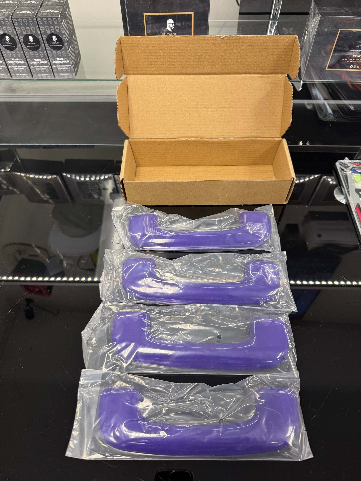 Voodonala for Charger Roof Top Handle Roof Grab Handle Cover Trim for 2015-2024 Dodge Charger Interior Accessories, ABS Purple 4pcs