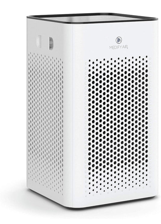 Medify MA-25 Air Purifier with True HEPA H13 filter for 825 sq ft coverage, removing allergens, smoke, odors, pollen, and pet dander.