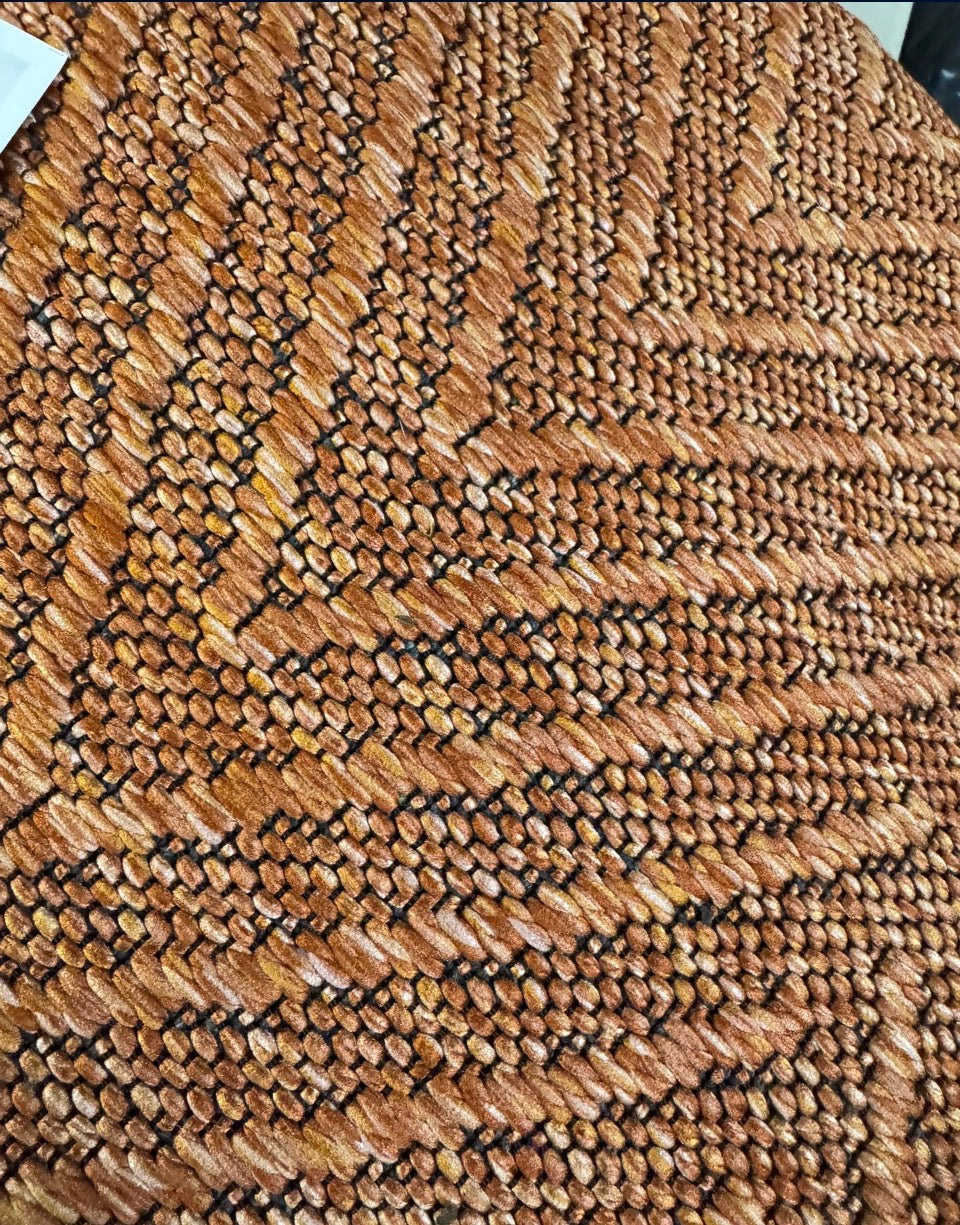 OPEN BOX NEW TOWN & COUNTRY BASICS Pax Herringbone Textured Solid Everwash® Washable Area Rug, Low Pile, Non-Slip Backing, Easy Clean Pet & Family Fri