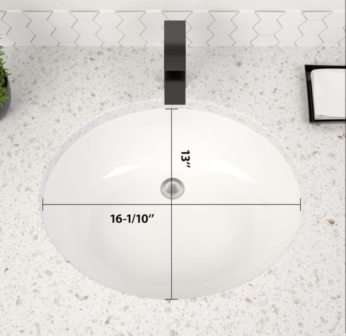 Pottery barn Dcolora Undermount Bathroom Sink Oval - Dcolora 16"x13" White Porcelain Ceramic Oval Vessel Sink Under Counter Lavatory Vanity Bath Sink Bowl Basin Wi