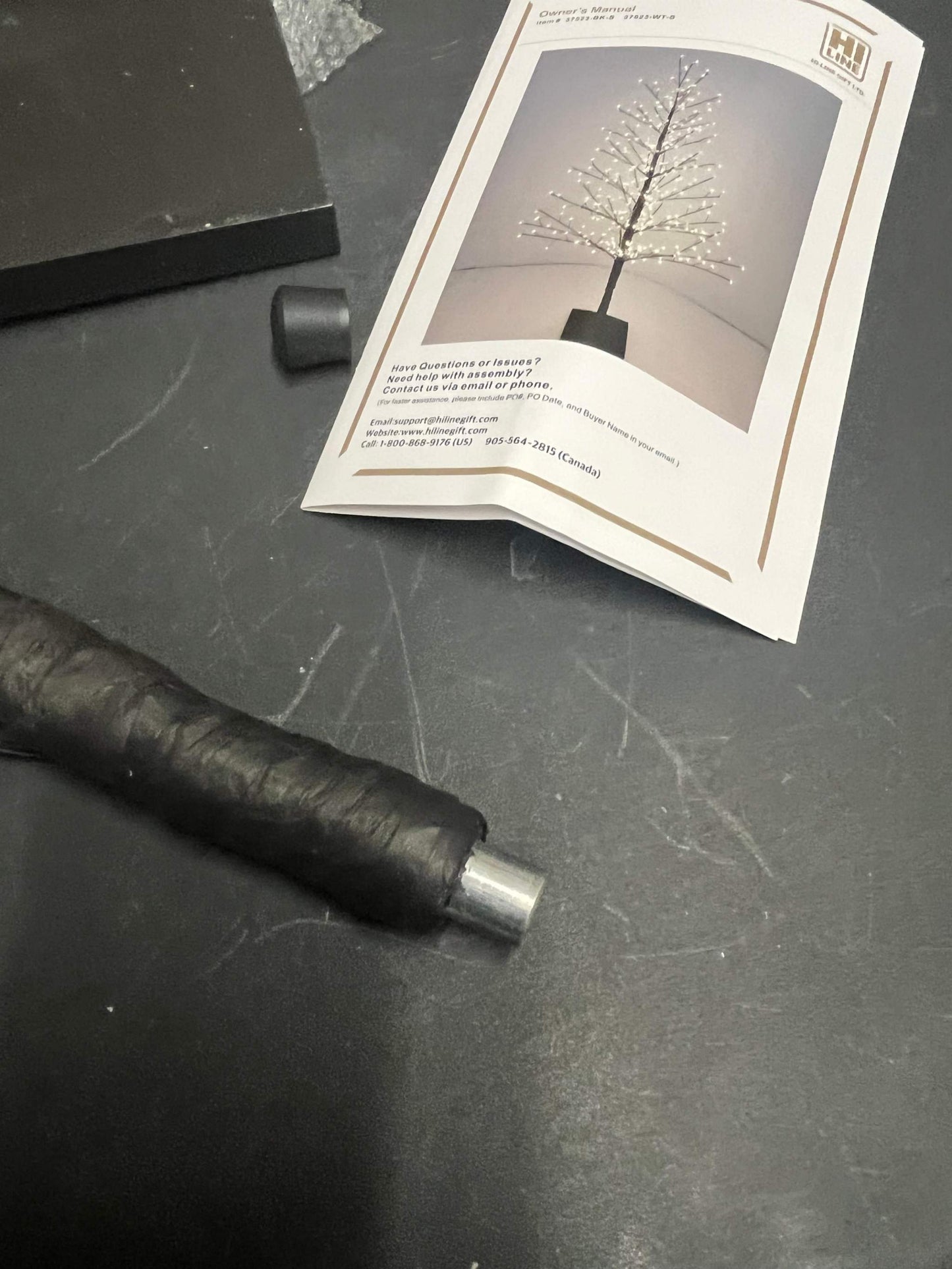 Hi-Line Gift LTD Black Birch Tree with LED Lights Indoor Use Only