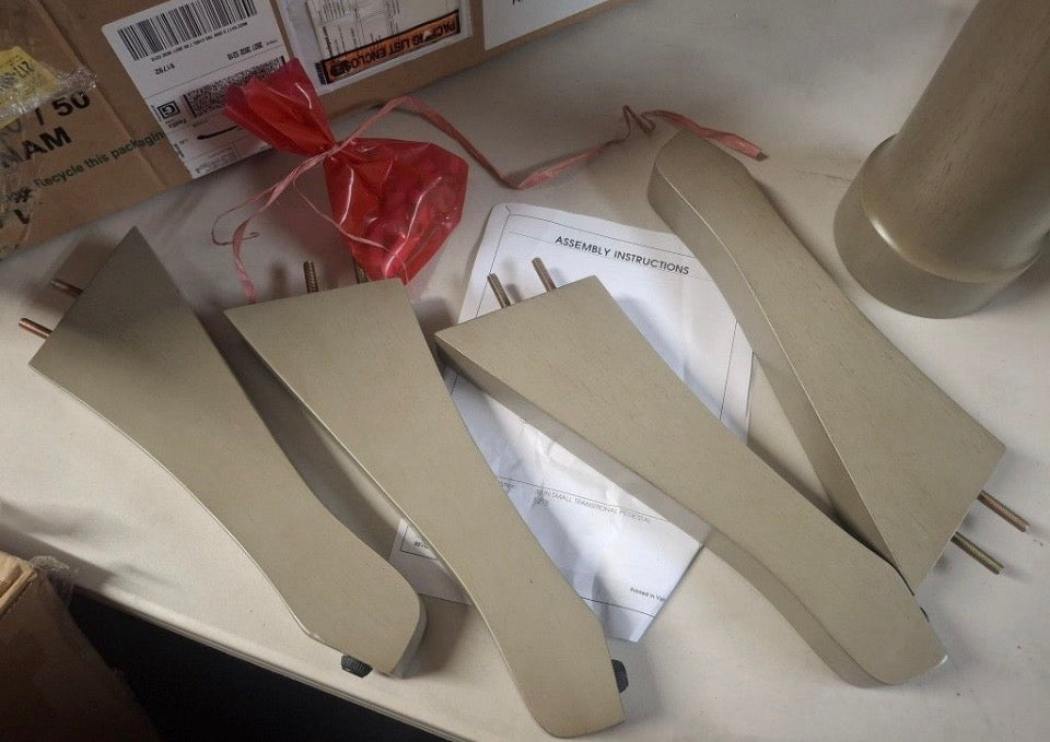 Open Box New International Concepts Hickory/Stone 30 in. Round Top Solid Wood Counter Height Dining Table