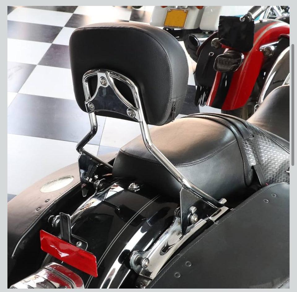 Open Box AUFER Detachable Backrest Sissy Bar Upright Passenger Backrest With Back Rest Pad Compatible With For Touring Road King Street Glide Electra