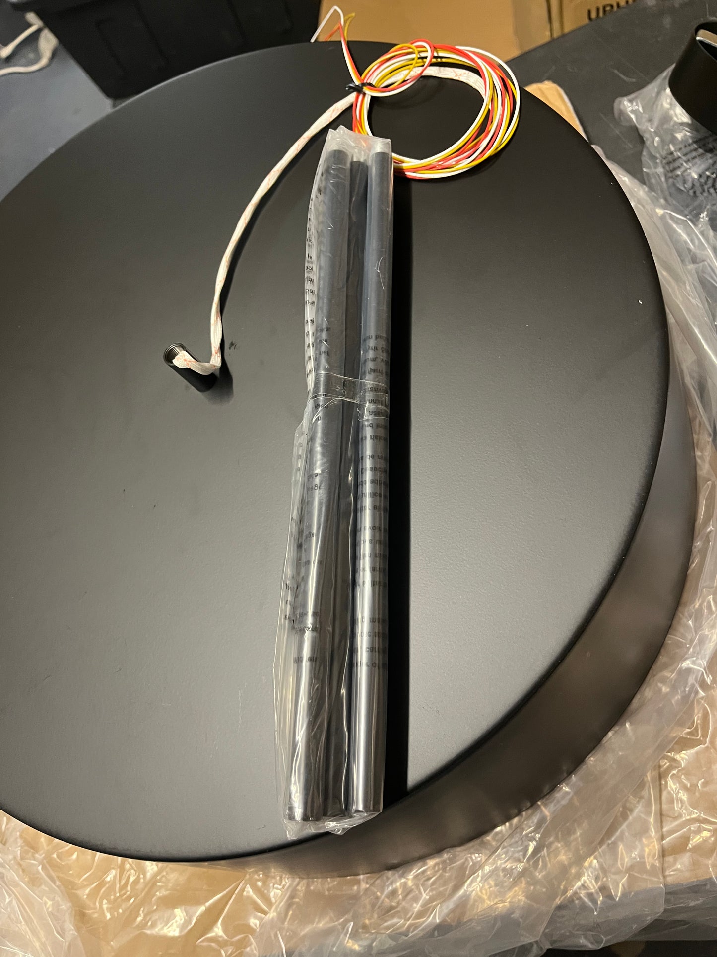 Artika Alton 43-Watt Integrated LED Black 5 CCT Modern Hanging Pendant Chandelier Light Fixture for Dining Room or Kitchen